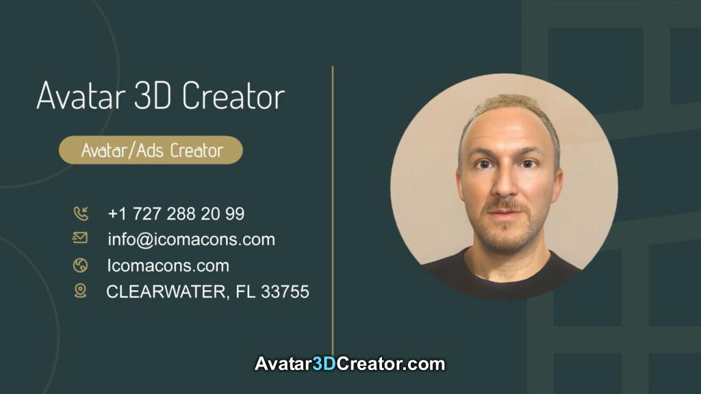 3D Avatar alkotója - 3D Névjegykártya
